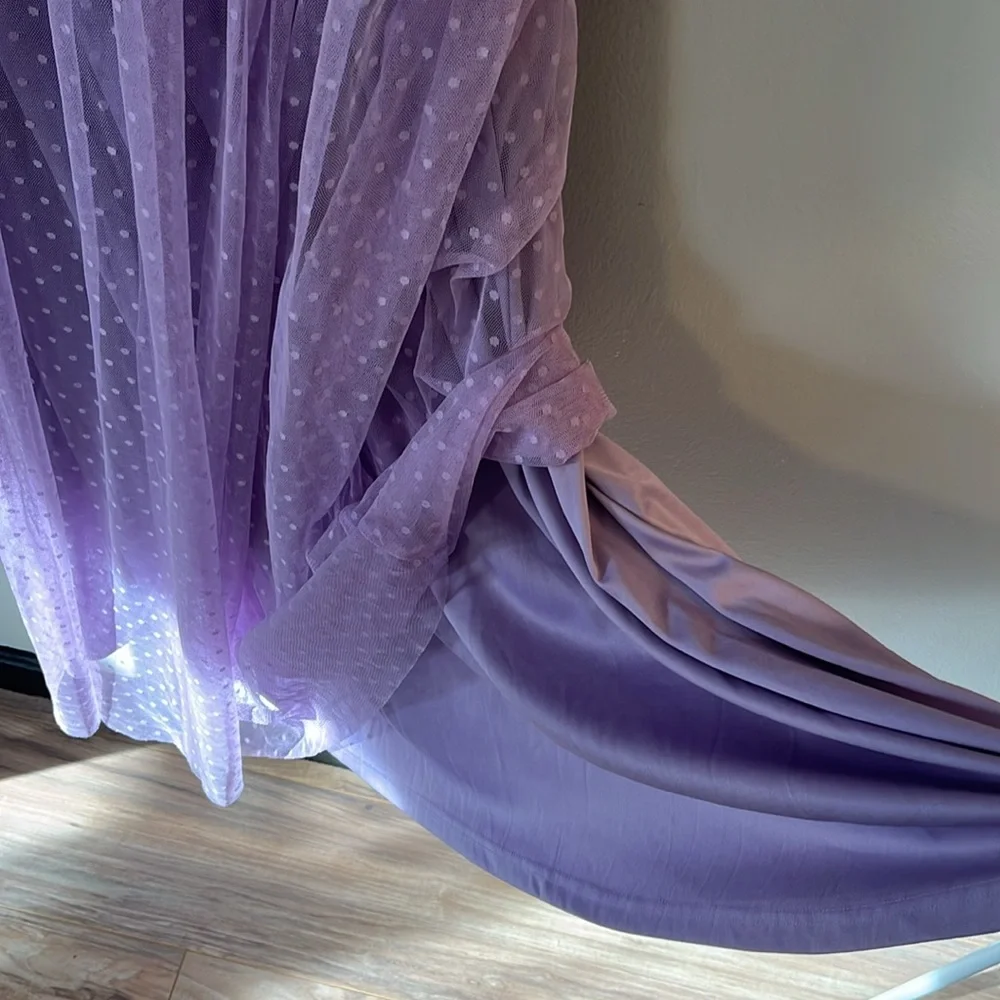 SHEIN women’s maxi dress. Small, lilac dot - Picture 6 of 6